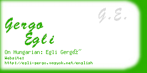 gergo egli business card